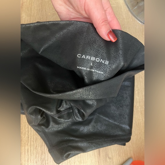 Carbon38 Pants - Carbon38 Leatherette High Rise Leather Leggings, Size 7/8 Large, Limited edition